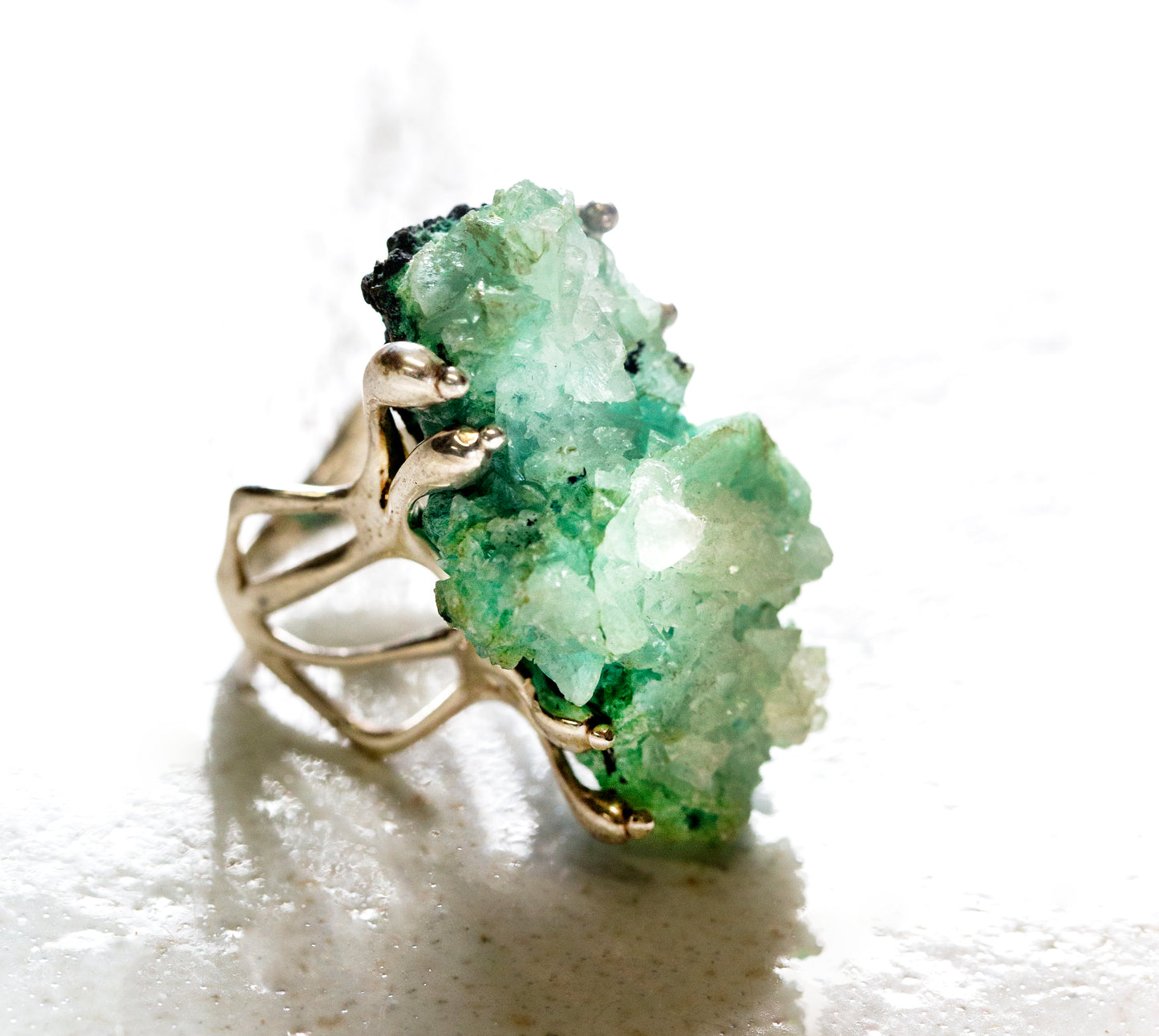 Anillo piedra verde agua