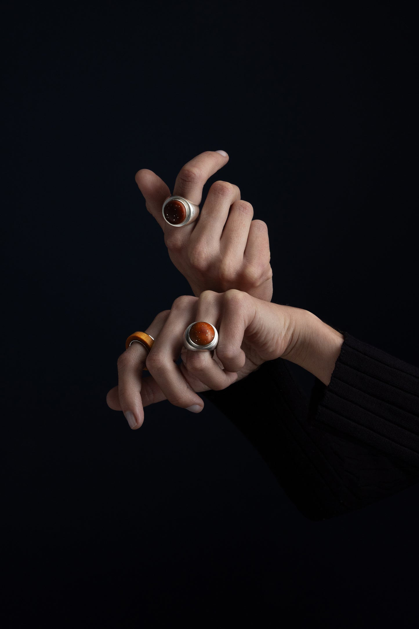 ANILLO CABUCHON ESTRELLADO